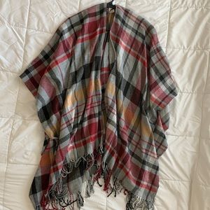 Fringed Bottom, Open Front Poncho